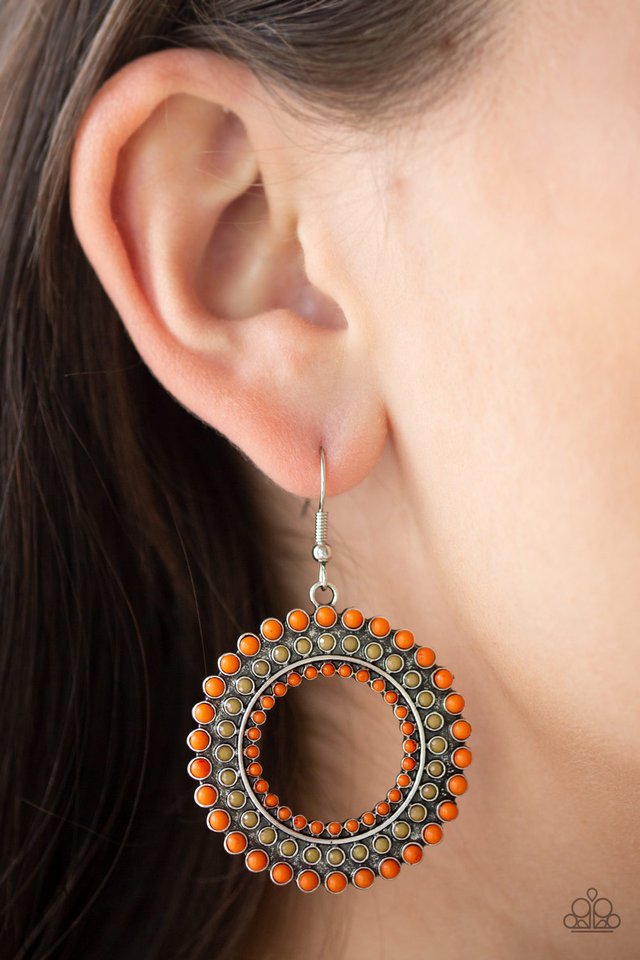 Rural Ripple - Orange - Paparazzi Earring Image