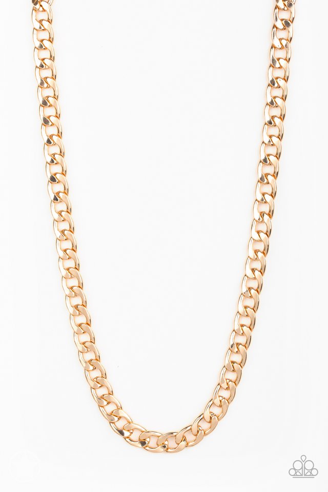 The Underdog - Gold - Paparazzi Necklace Image
