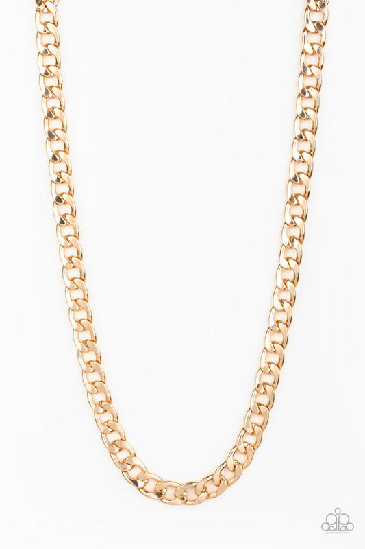The Underdog - Gold - Paparazzi Necklace Image