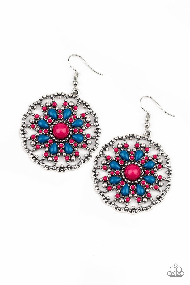 Mardi Gras Garden - Pink - Paparazzi Earring Image