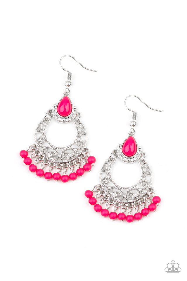 Colorful Colada - Pink - Paparazzi Earring Image