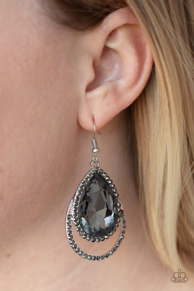 Famous - Silver - Paparazzi Earring Image