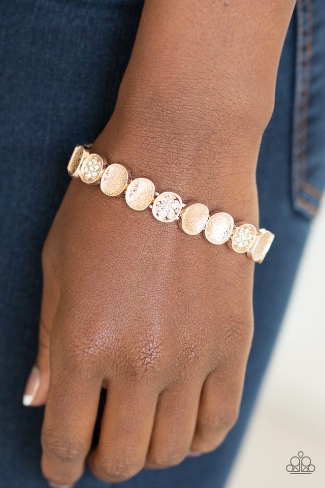 Dainty Queen - Rose Gold - Paparazzi Bracelet Image