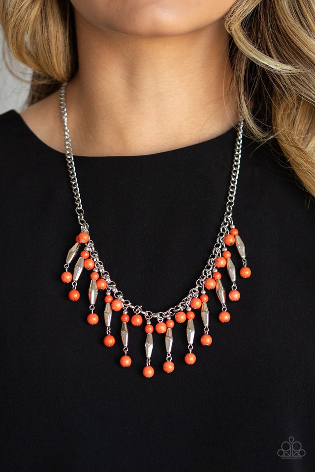 Earth Conscious - Orange - Paparazzi Necklace Image