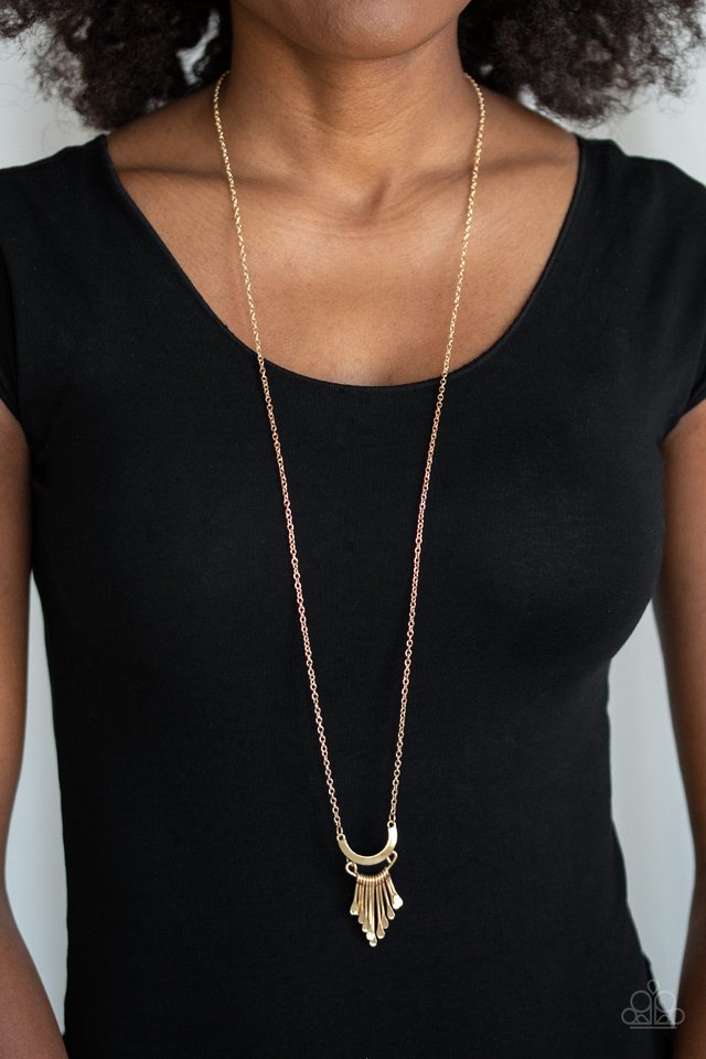 Trendsetting Trinket - Gold - Paparazzi Necklace Image