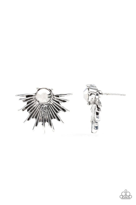 Starry Light - Silver - Paparazzi Earring Image