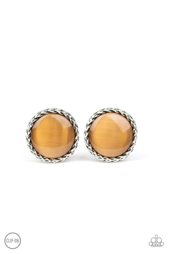 Get Up and GLOW - Brown - Paparazzi Earring Image