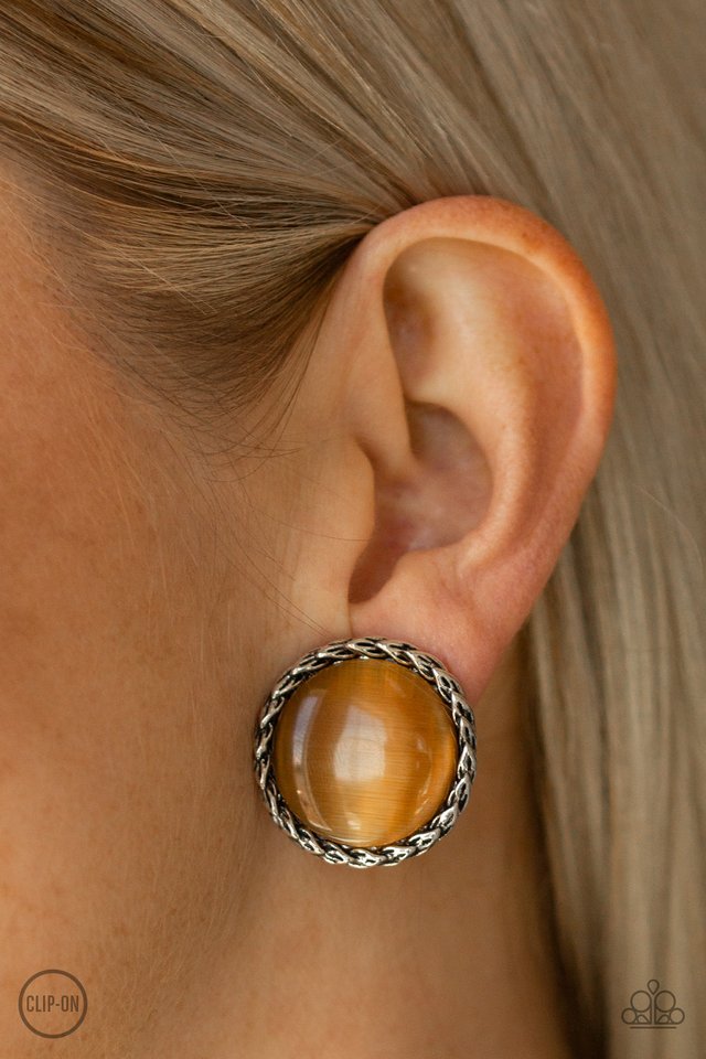 Get Up and GLOW - Brown - Paparazzi Earring Image