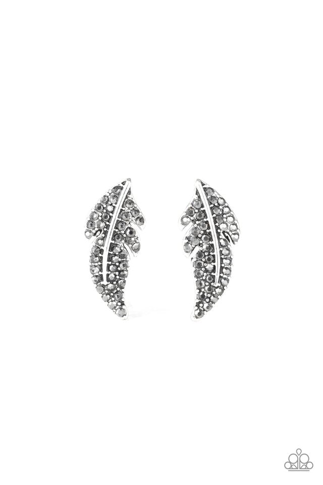 Feathered Fortune - Silver - Paparazzi Earring Image