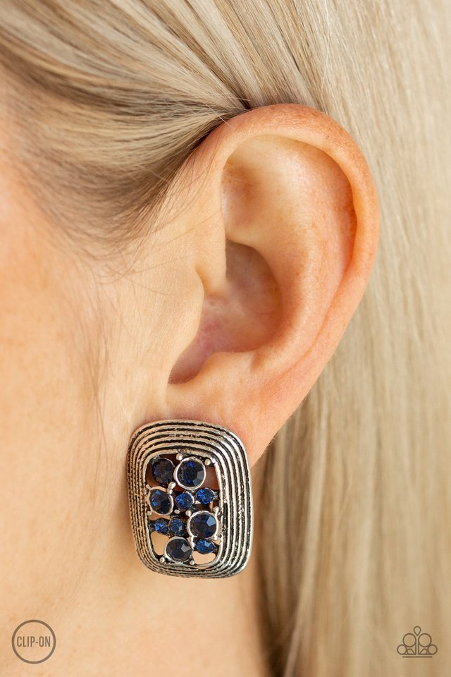 Darling Dazzle - Blue - Paparazzi Earring Image
