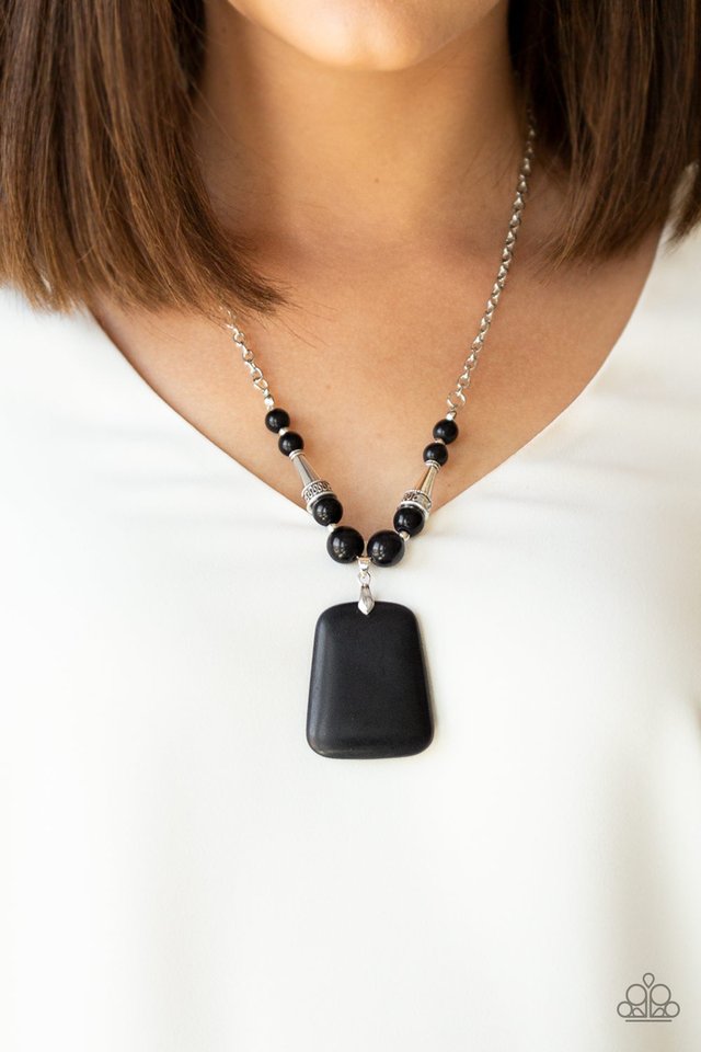 Sandstone Oasis - Black - Paparazzi Necklace Image