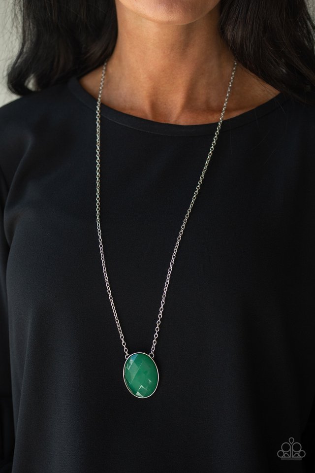 Intensely Illuminated - Green - Paparazzi Necklace Image