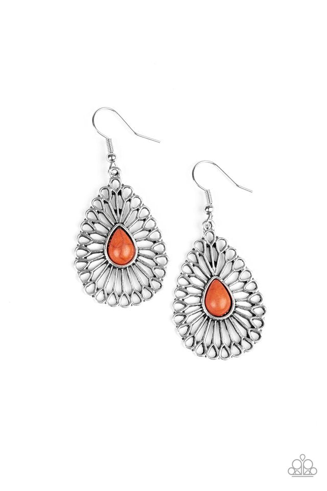 Simply Sedimentary - Orange - Paparazzi Earring Image
