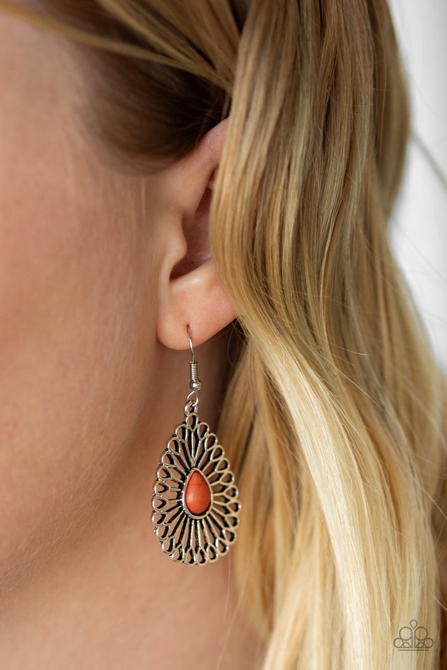 Simply Sedimentary - Orange - Paparazzi Earring Image