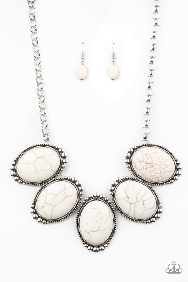Prairie Goddess - White - Paparazzi Necklace Image