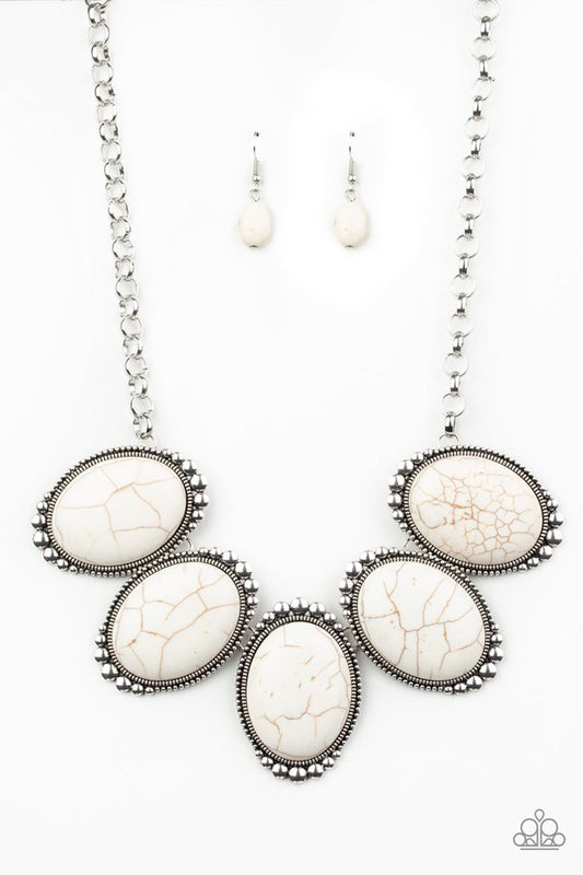 Prairie Goddess - White - Paparazzi Necklace Image