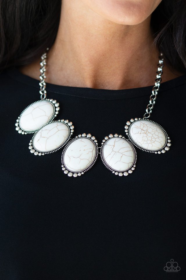 Prairie Goddess - White - Paparazzi Necklace Image