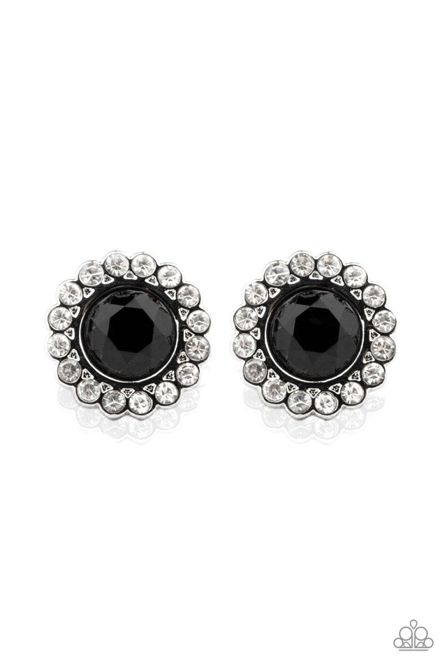 Floral Glow - Black - Paparazzi Earring Image