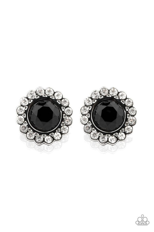 Floral Glow - Black - Paparazzi Earring Image