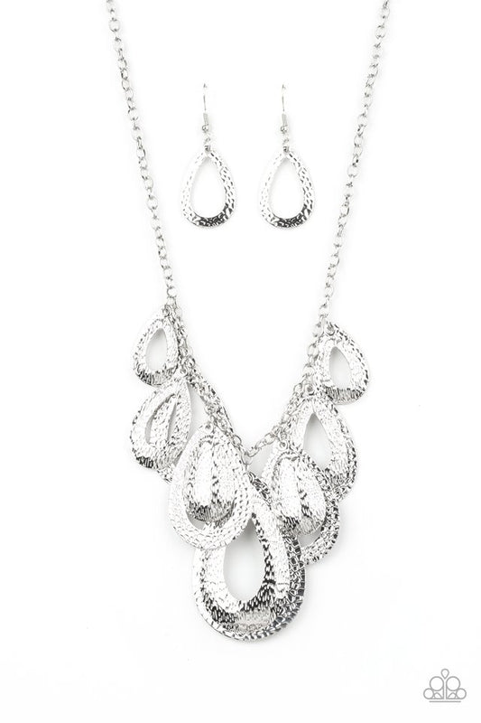 Teardrop Tempest - Silver - Paparazzi Necklace Image