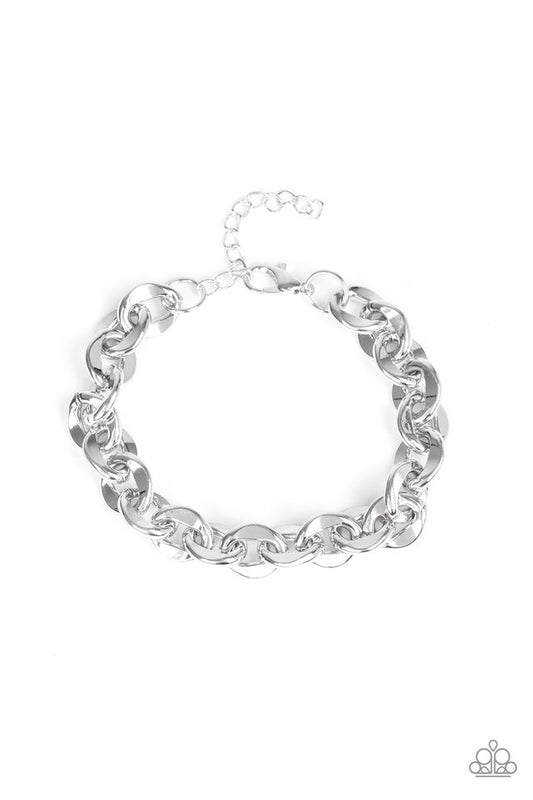 Step It Up - Silver - Paparazzi Bracelet Image