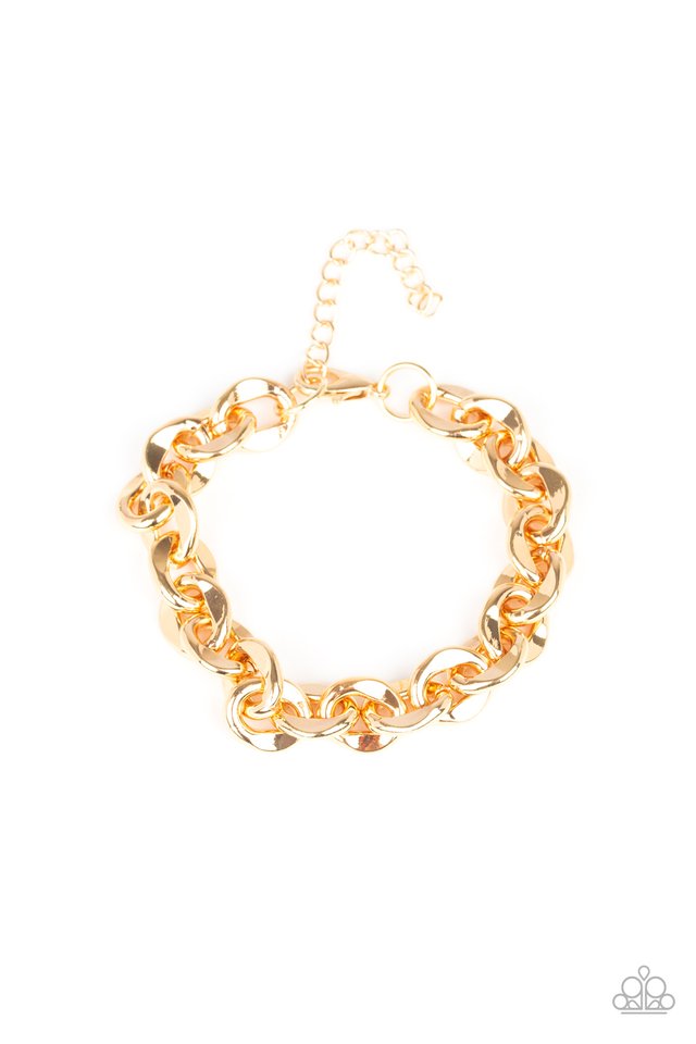 Step It Up - Gold - Paparazzi Bracelet Image