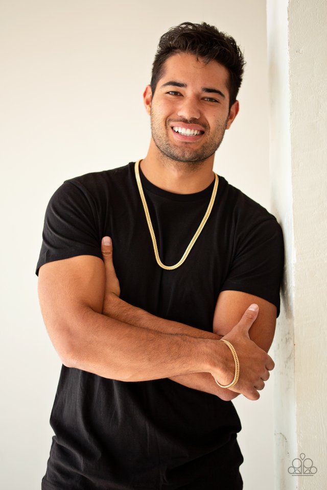 One-Two Knockout - Gold - Paparazzi Bracelet Image