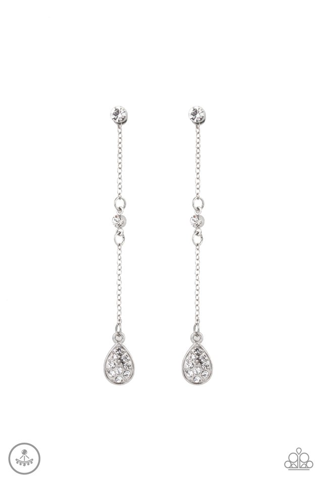 When It REIGNS - White - Paparazzi Earring Image