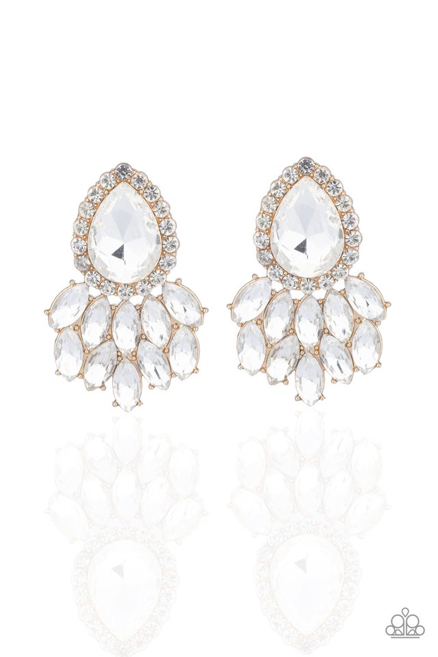 A Breath of Fresh HEIR - Gold - Paparazzi Earring Image