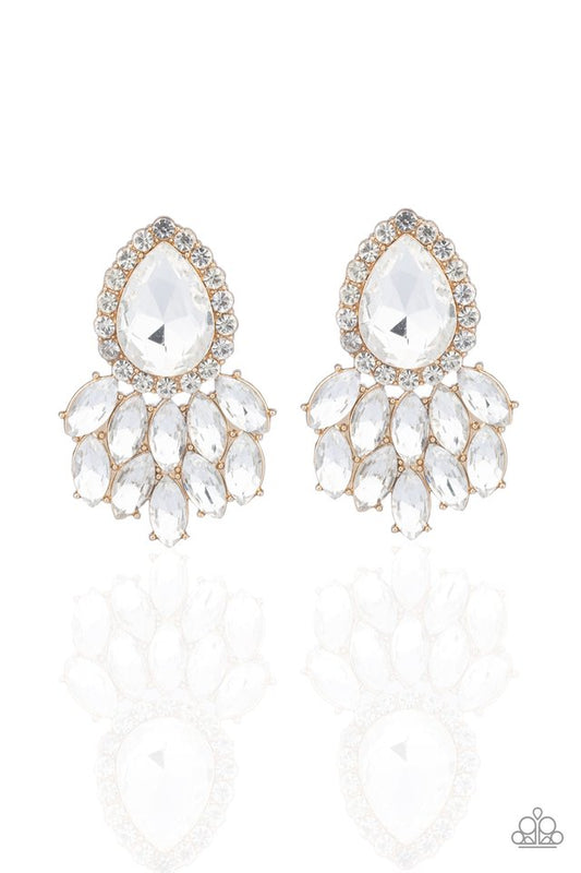 A Breath of Fresh HEIR - Gold - Paparazzi Earring Image