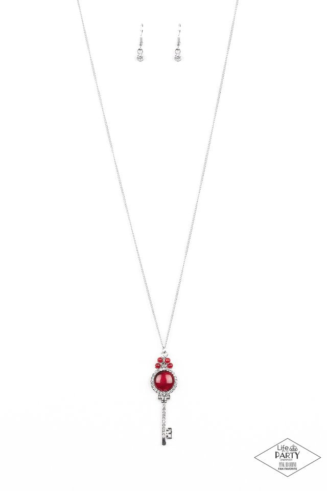 Unlock Every Door - Red - Paparazzi Necklace Image