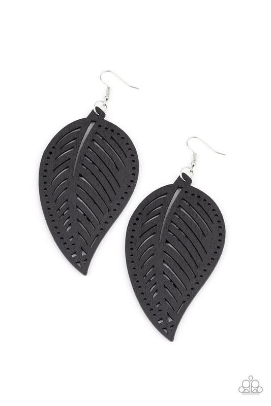 Amazon Zen - Black - Paparazzi Earring Image