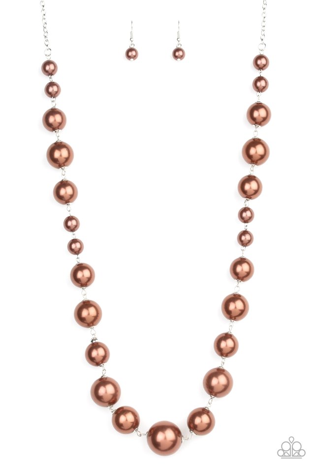 Pearl Prodigy - Brown - Paparazzi Necklace Image