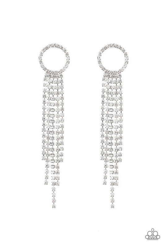 Endless Sheen - White - Paparazzi Earring Image