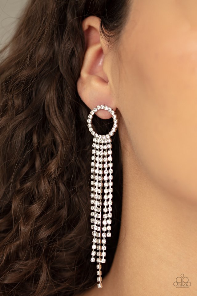 Endless Sheen - White - Paparazzi Earring Image