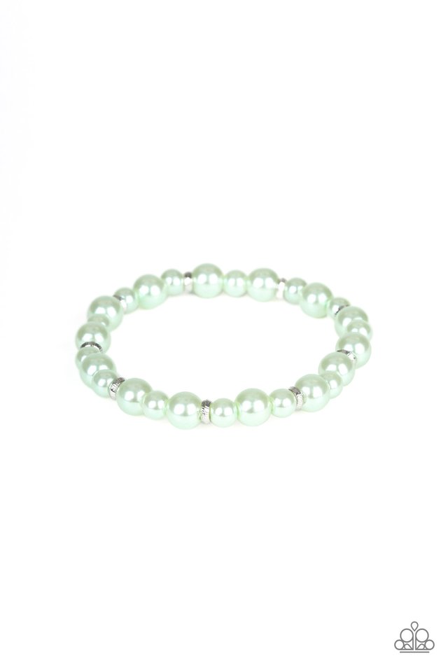 Powder and Pearls - Green - Paparazzi Bracelet Image