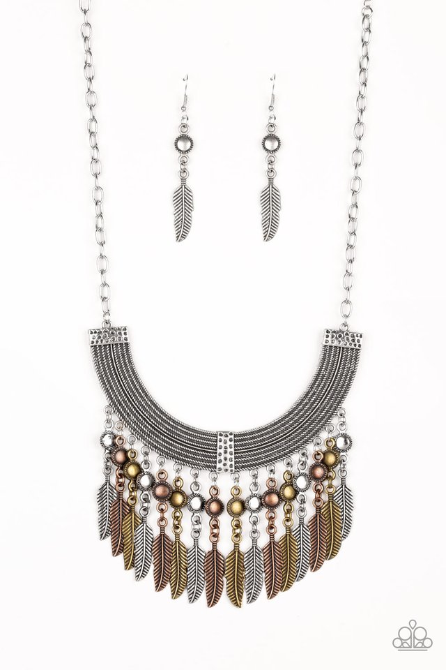 Fierce in Feathers - Multi - Paparazzi Necklace Image
