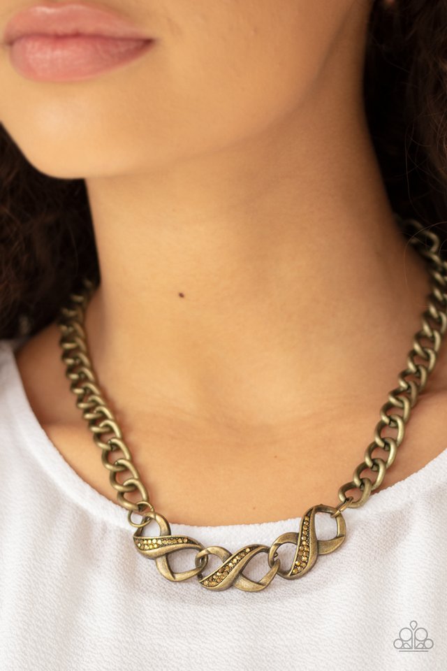 Infinite Impact - Brass - Paparazzi Necklace Image
