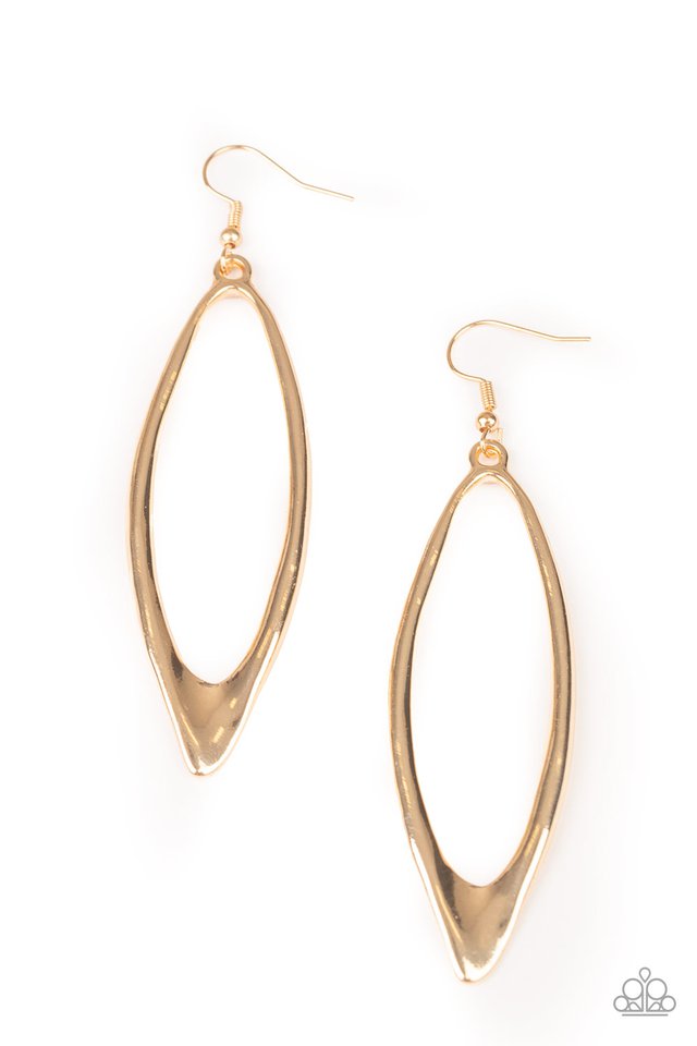 Positively Progressive - Gold - Paparazzi Earring Image