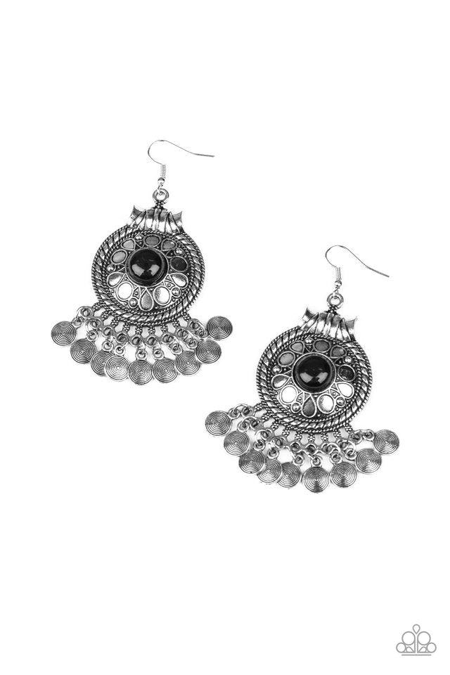 Rural Rhythm - Black - Paparazzi Earring Image
