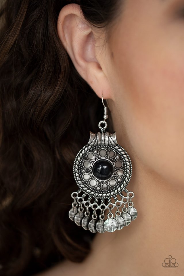 Rural Rhythm - Black - Paparazzi Earring Image