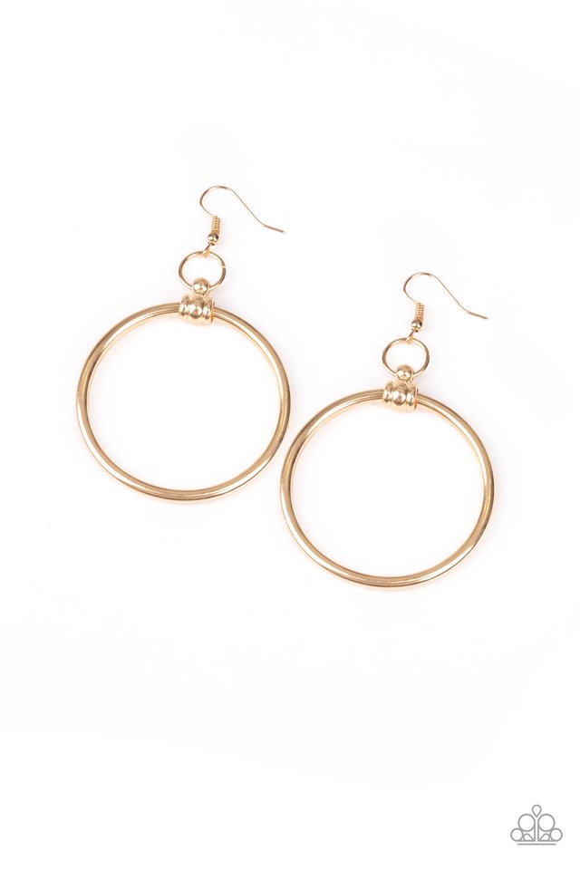 Total Focus - Gold - Paparazzi Earring Image