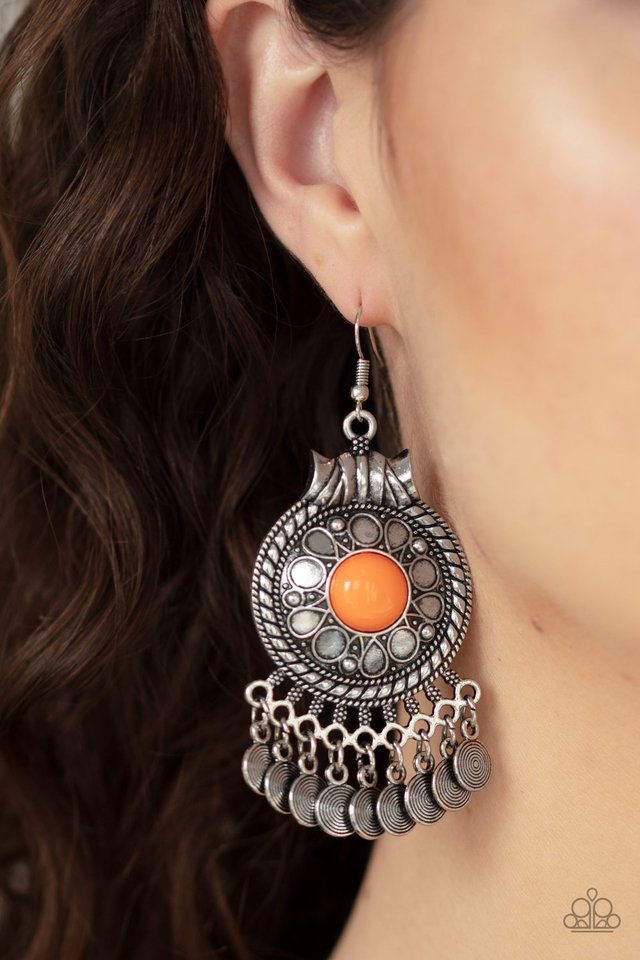 Rural Rhythm - Orange - Paparazzi Earring Image