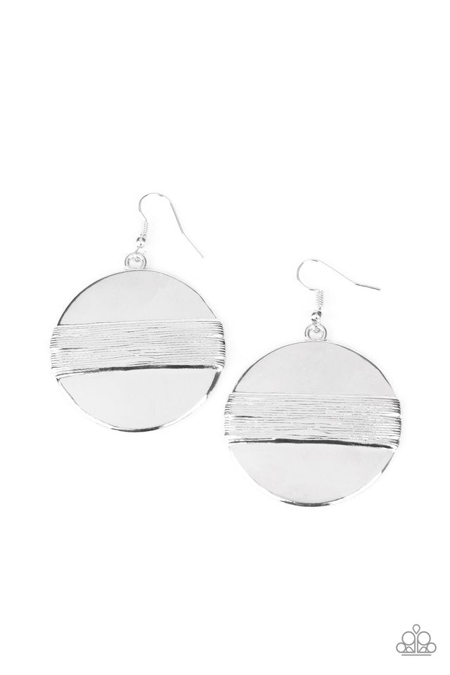 Ultra Uptown - Silver - Paparazzi Earring Image