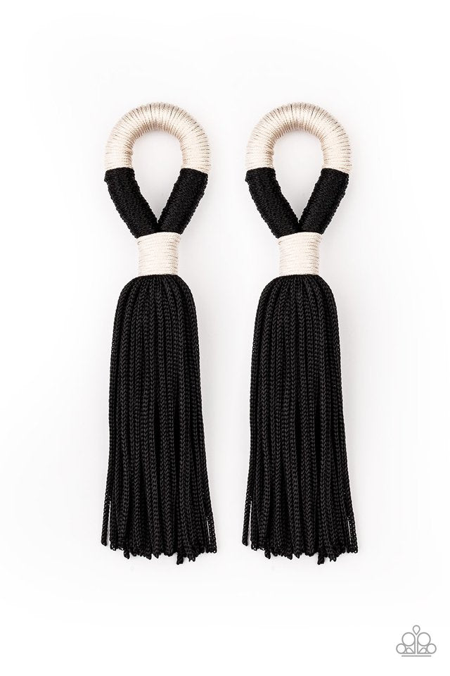 Moroccan Mambo - Black - Paparazzi Earring Image