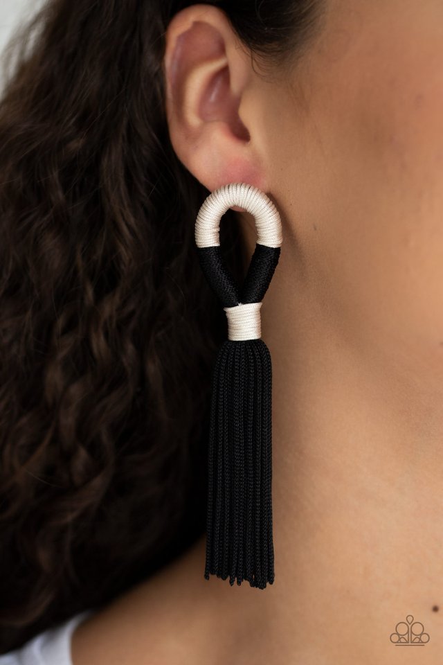 Moroccan Mambo - Black - Paparazzi Earring Image