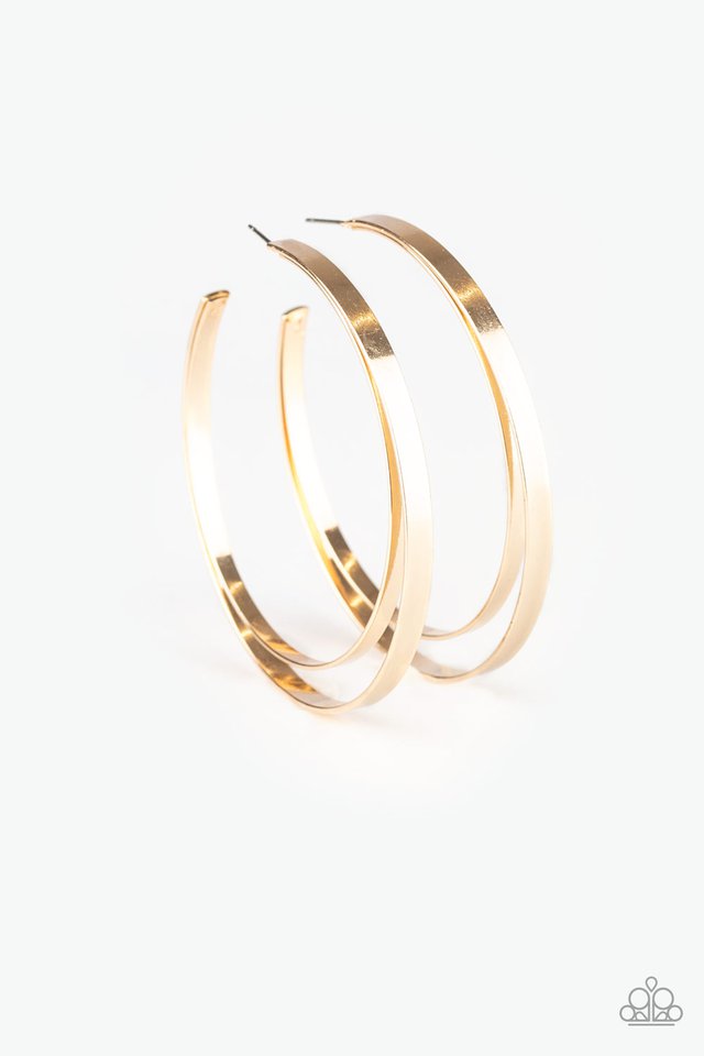 Moon Child Metro - Gold - Paparazzi Earring Image