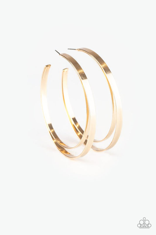 Moon Child Metro - Gold - Paparazzi Earring Image