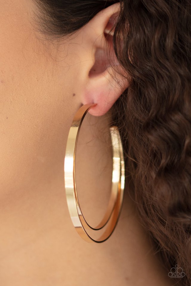 Moon Child Metro - Gold - Paparazzi Earring Image