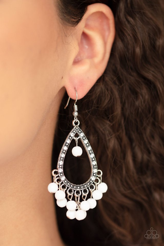 Positively Prismatic - White - Paparazzi Earring Image